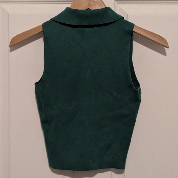 Women's Pull Over Collared Sweater Crop Tank Top Side XS A New Day - Picture 5 of 6